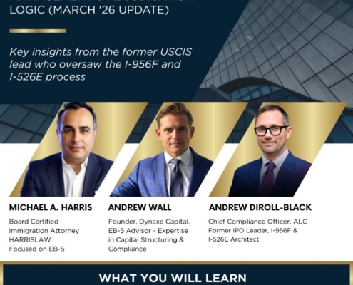 Evento Webinar sobre a nova Gestão de Inventário EB-5 da USCIS